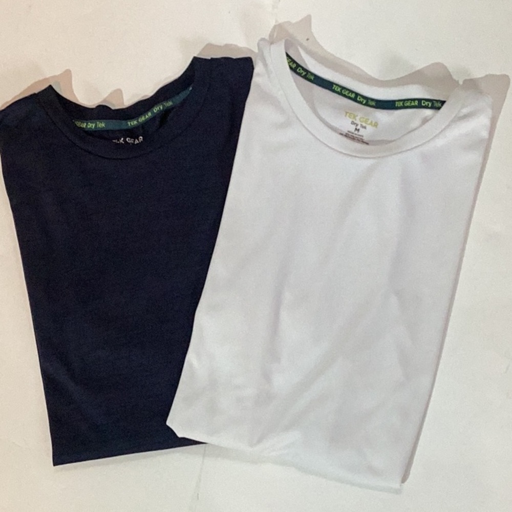 Tek Gear Dry Tek short sleeves bundle(2) crew neck athletic shirts, Medium